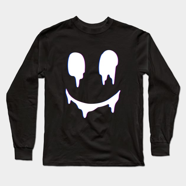 Happy Drip Face Long Sleeve T-Shirt by Wkure